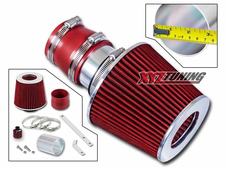 99-05 RED Jetta Golf Beetle TT Short Ram Air Intake Induction Kit + Filter 3"