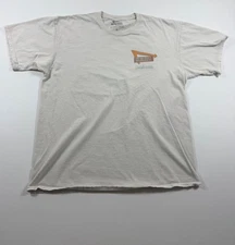 IN-N-OUT Burger T-Shirt Mens L Beige Sunset Cars Back Graphic Vintage Stain Tee