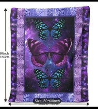 Purple Butterfly Throw Blanket