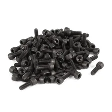 100 Pcs 12.9 Alloy Hex Key Socket Knurled Head Cap Screws Bolts UNC 6#-32x3/8"