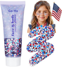 Red White and Blue Hair Body Glitter,4Th of July Glitter Stick,4Th of July Outfi