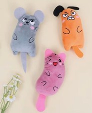 SFPrime 3-Pack Interactive Cat Chew Plush Toys with Catnip Plush Cat Dog Mouse
