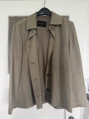 Traumhafte, Khakifarbene Jacke Von Massimo Dutti Größe M