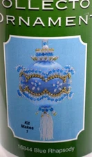 Vintage Mary Maxim Beaded Christmas Ornament Kit #16844 Blue Rhapsody