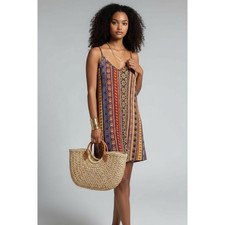 Women’s Slip Style Boho Print Spaghetti Strap Summer Dress Vacation looks XS