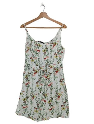 VERO MODA Sommerkleid Damen Kleid Gr. DE 38 grün-rot-weiß Casual-Look