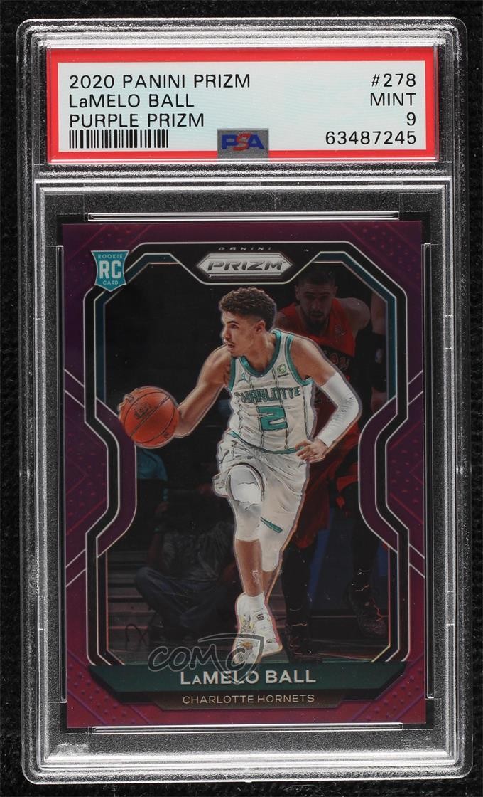 2020-21 Panini Prizm Purple Prizm 16/99 LaMelo Ball #278 PSA 9 MINT j0x