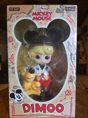 POP MART DIMOO MICKEY 1/8 Action Figure with Pluto Stuffed Toy | eBay