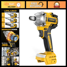 Cordless Impact Wrench 500Nm 1/2" & 1/4" Brushless Tool, 2-Speed High Torque for