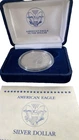 1991 U.S. Mint American Eagle 1 Oz Proof Silver Dollar Coin with COA Velvet Box