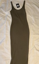 Fashion Nova Womans Bodycon Dress Green Solid Medium Rayon Spandex Sleeveless