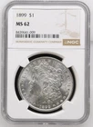 1899 Morgan Silver Dollar NGC MS 62