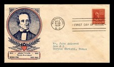 Dr Jim Stamps Wse Clifford Cachet 1938 John Tyler First Day Cover