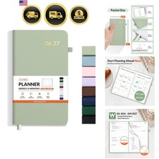 2026-2027 Pocket Weekly Planner for Purse 3.5" x 6" - 12 July 2026 - June 20...