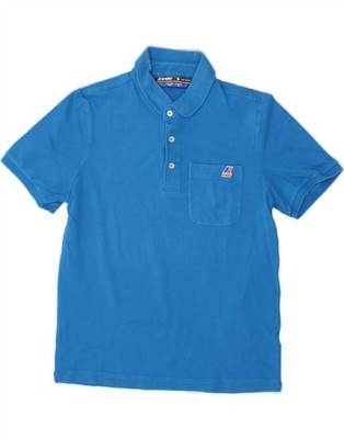 K-WAY Mens Polo Shirt Small Blue Cotton CD96