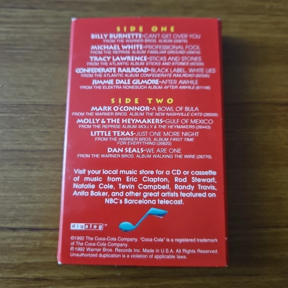 VTG Rare Coca-Cola Cassette Promo 1992 Warner Bros Tracy Lawrence, Little Texas - Image 2 of 4