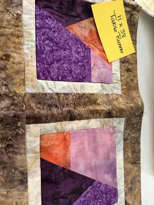 11 X 38 TABLE RUNNER IN WATERCOLOR MATERIAL BY GEORGIA NORRIS