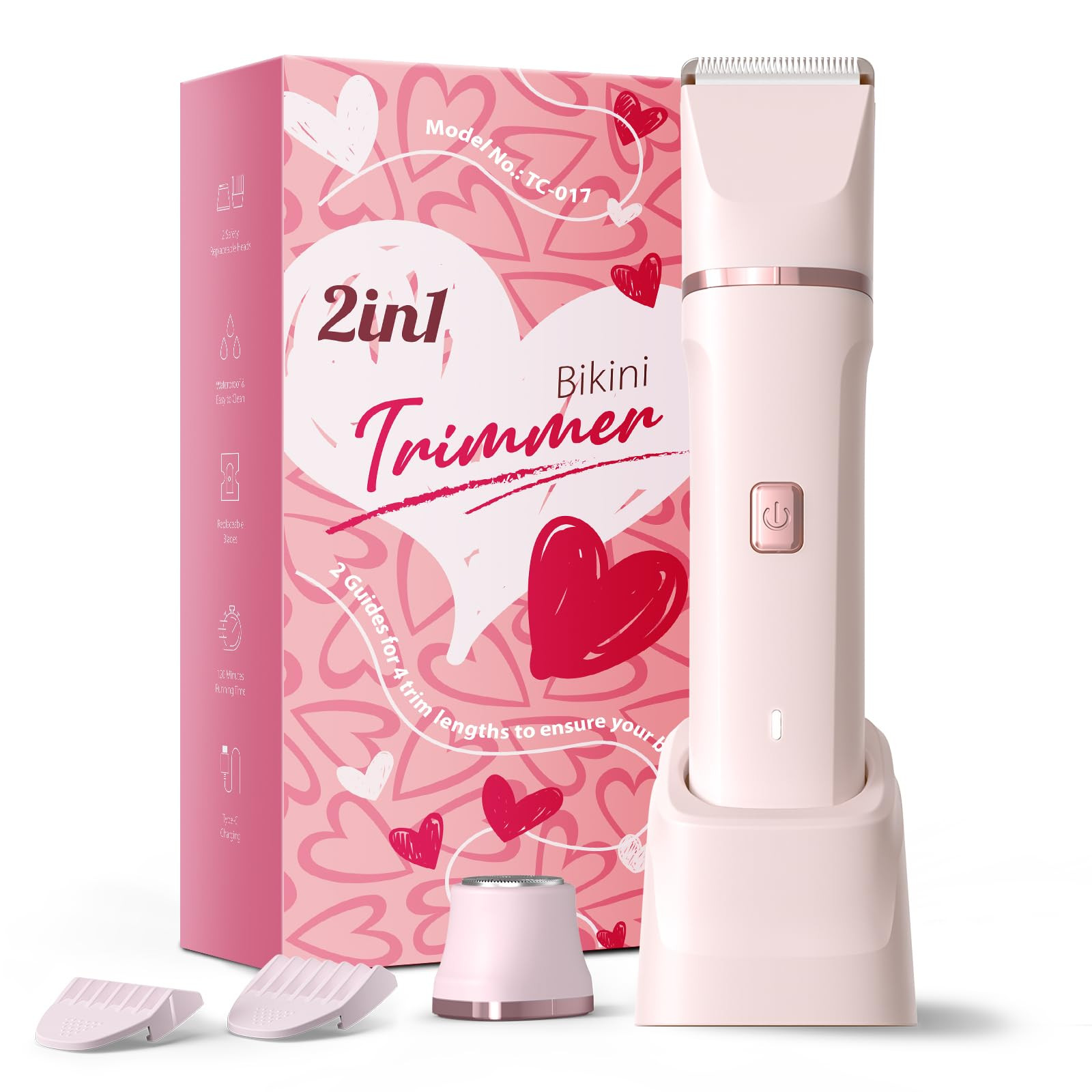 Bikini Trimmer for Women - Painless Electric Razors for Silk Skin,Cordless Bo...-image