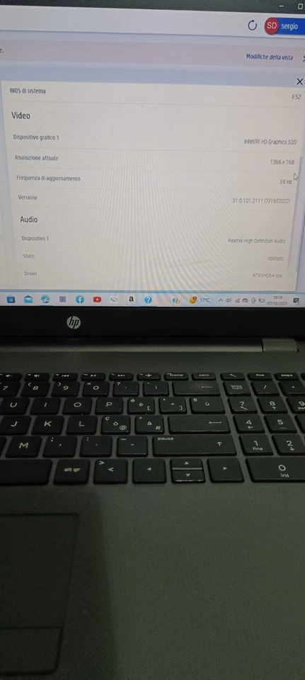 HP 250 G6 15,6'' (Intel Celeron, SSD 500 GB) Notebook - Nero Masterizzatore MP4 - Immagine 3 di 4