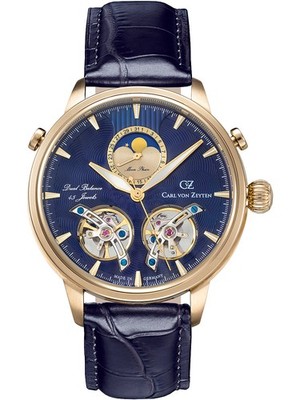 Carl von Zeyten CVZ0060GBLS Durbach Moonphase Automatic Mens Watch 45mm 5ATM