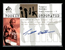2003-04 SP Signature Ed. Travis Outlaw RC Rookie INKorporated #/100 On-Card Auto. rookie card picture