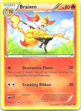 Braixen Fates Collide 12/124 Uncommon Pokemon Near Mint Pokemon Card