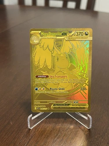 Mega Dragonite Ex Gold Pokémon Ascended Hero’s Hyper Rare 295/217