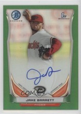 2014 Bowman Prospect Chrome Green Refractor 31/75 Jake Barrett #BCAP-JB Auto 3i6