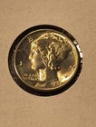 1943d mercury dime - 90% silver - full split bands - gem uncirculated — photo 2