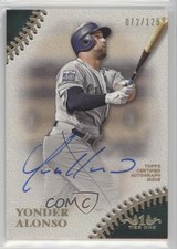 2018 Topps Tier One Prime Performers 72/125 Yonder Alonso #PPA-YAL Auto 4fb
