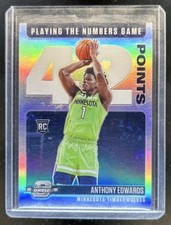 2020-21 Panini Contenders Optic Anthony Edwards Playing the Numbers Game RC #19