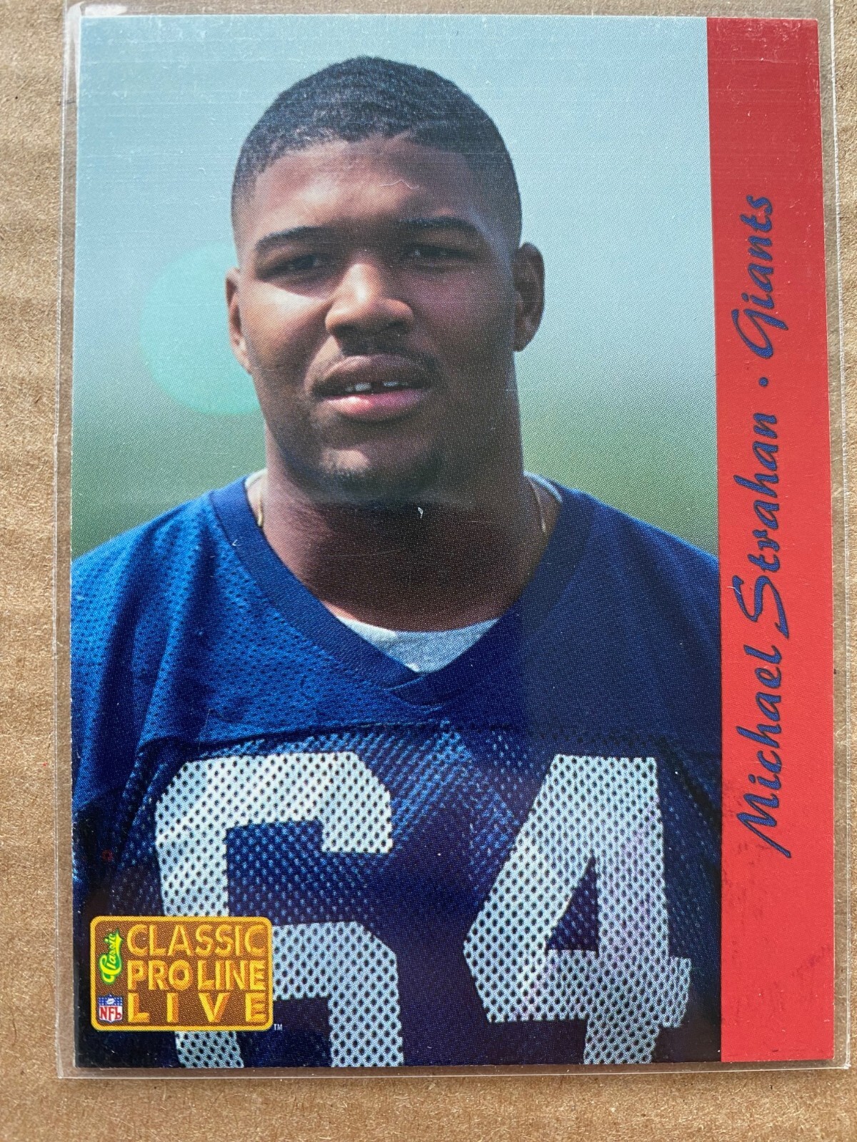 1993 Classic Pro Line Live MICHAEL STRAHAN RC #195  NEW YORK GIANTS