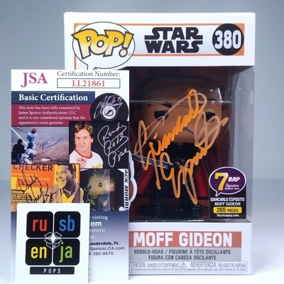 Funko Pop! Star Wars Mandalorian Moff Gideon signiert Giancarlo Esposito 7BAP #380