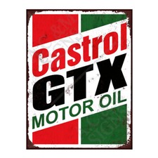 Metal Tin Sign Plaque Castrol GTX Oil Man Cave Garage Home Bar Shed Pub 12740