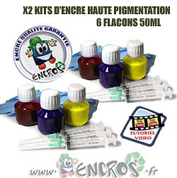 Recharge Jet d'encre EPSON T0612-T0614 Pack de 2 Kits de Remplissage Couleur pour Bureau à Domicile