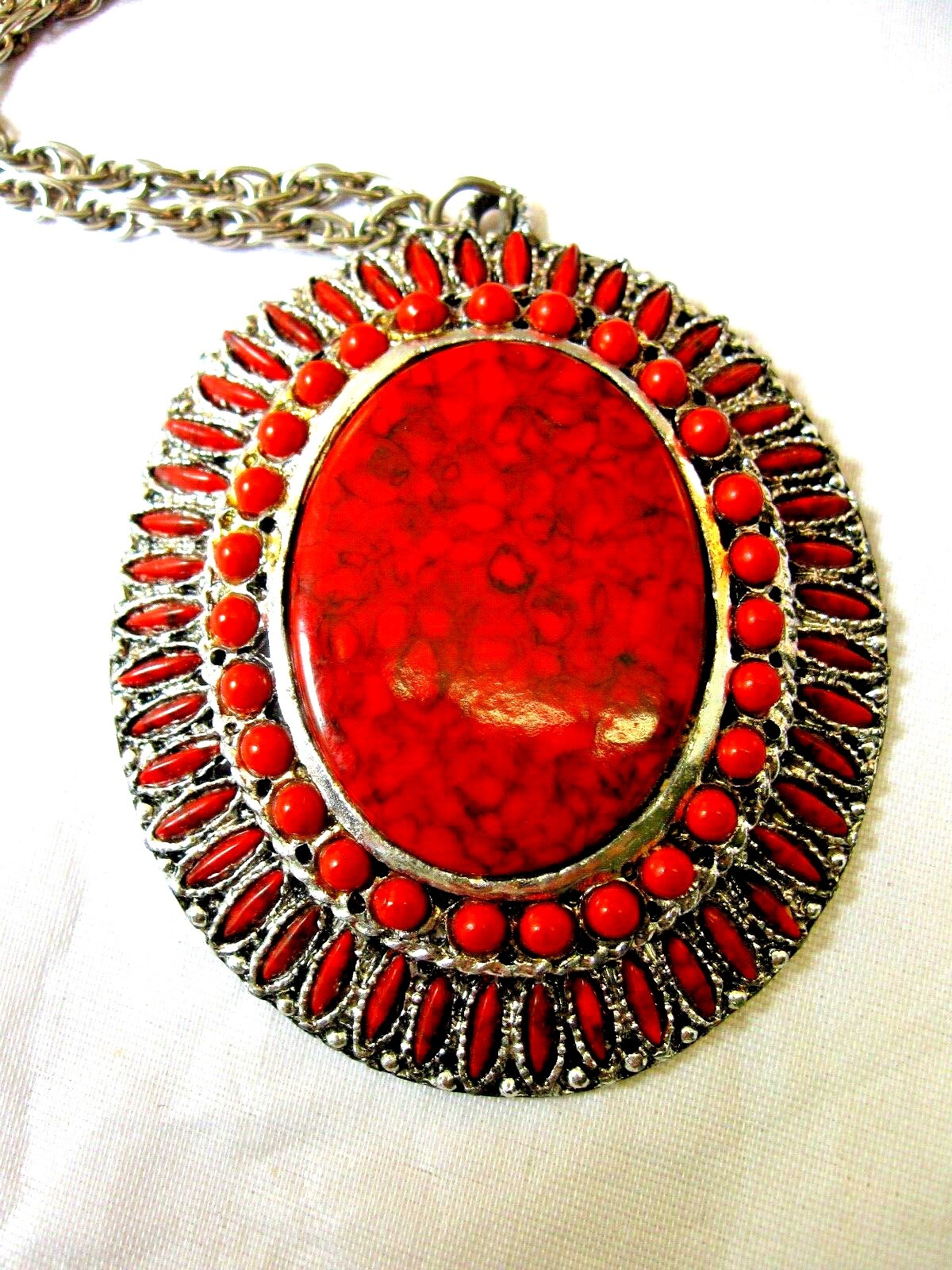 STUNNING 'MAKE A STATEMENT" RED AND SILVERTONE CO… - image 2