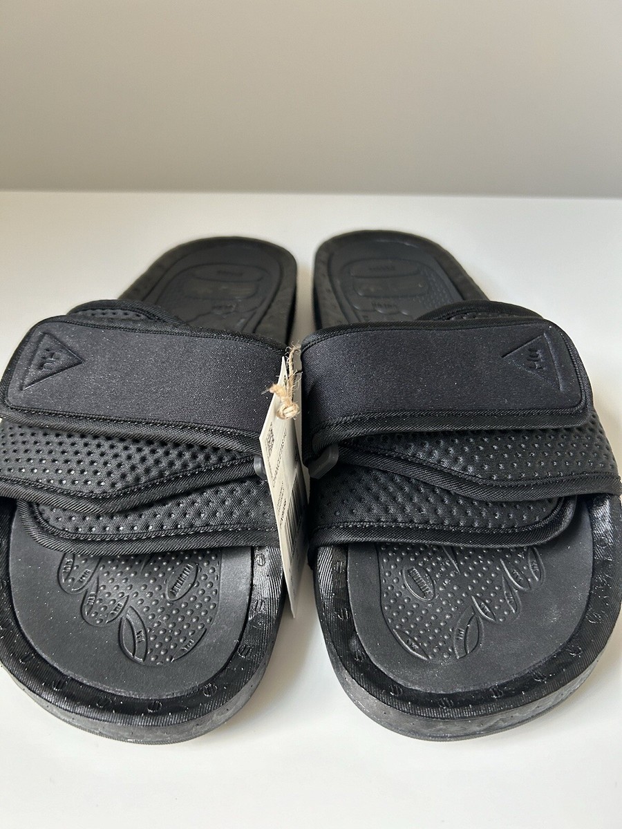 NWT Adidas x Pharrell Chancletes Hu Boost Slides Black Men display picture 1