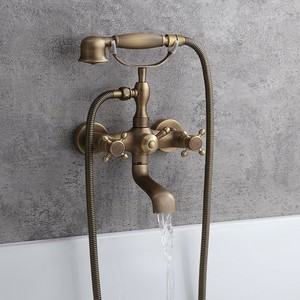 Classic Wall Mount Clawfoot Tub Filler Vintage Bathtub Faucet