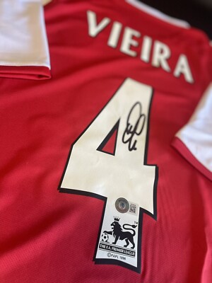Patrick Vieira Signed Arsenal Jersey Beckett | eBay