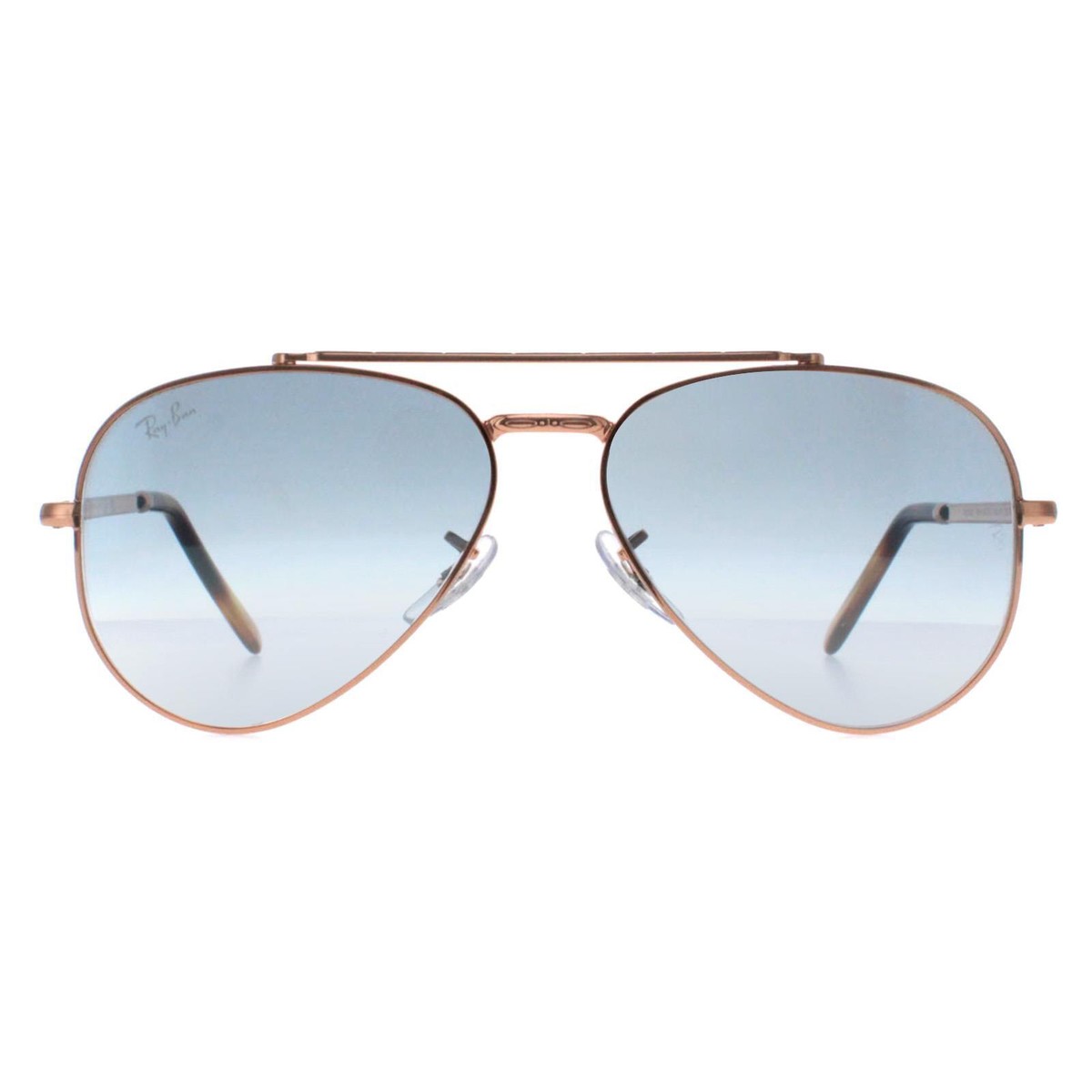 Ray-Ban Sunglasses RB3625 New Aviator 92023F Polished Rose Gold Blue  Gradient