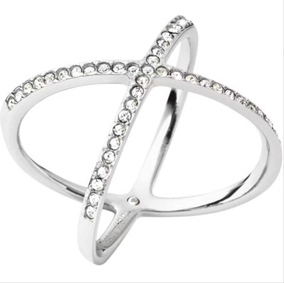 Michael Kors Criss Cross Edelstahl Ring MKJ4136 Grosse 55 - X Ring - US Size 7