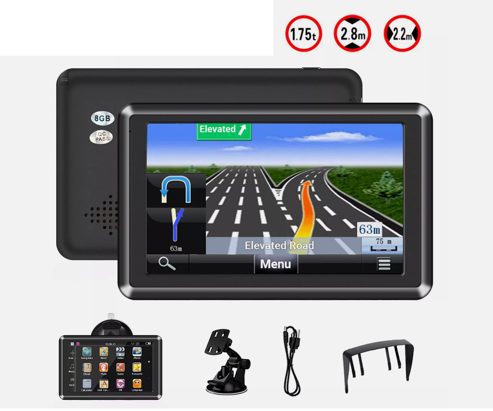 Navegador Q6 5 pulgadas camión coche navegación GPS navegación por satélite 8 GB Reino Unido