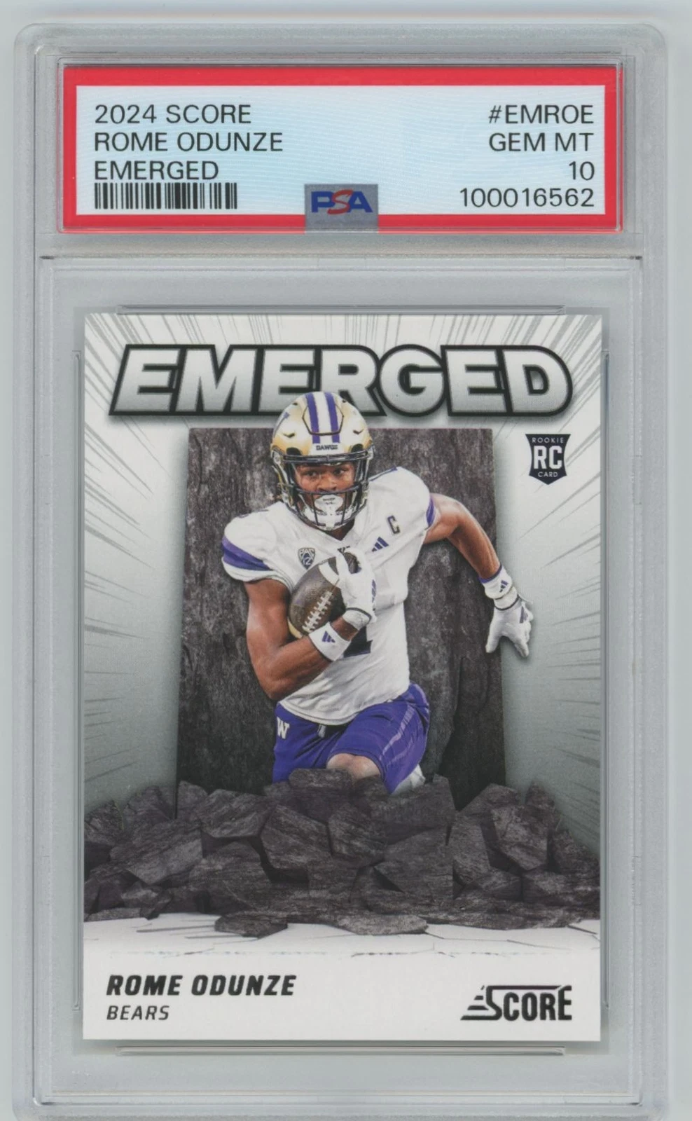 Rome Odunze Panini Score Emerged #EMROE Base