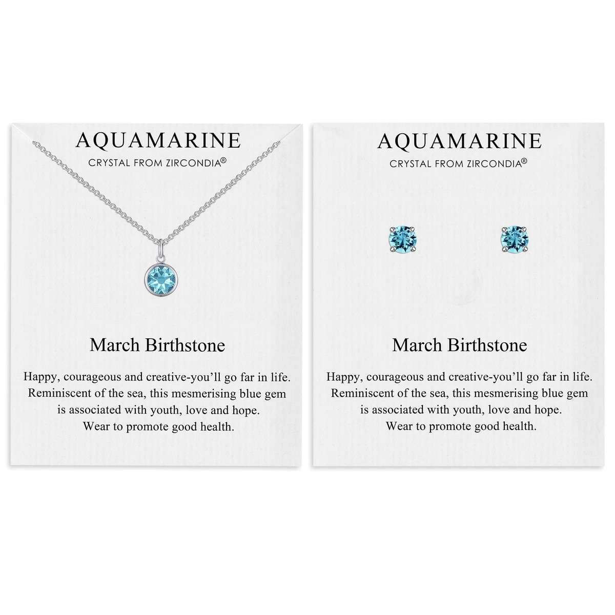 March birthstone jewelry set sale