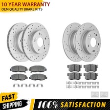 Front Rear Disc Rotors Ceramic Brake Pads for 2006 2007 - 2010 2011 Honda Civic