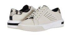 New Michael Kors Women's Codie Lace-Up Leather Sneakers Cream 7.5