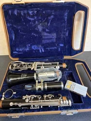 Vintage Buescher Aristocrat Clarinet Black Melodia Mouthpiece Martin Hard Case - Photo 3/7