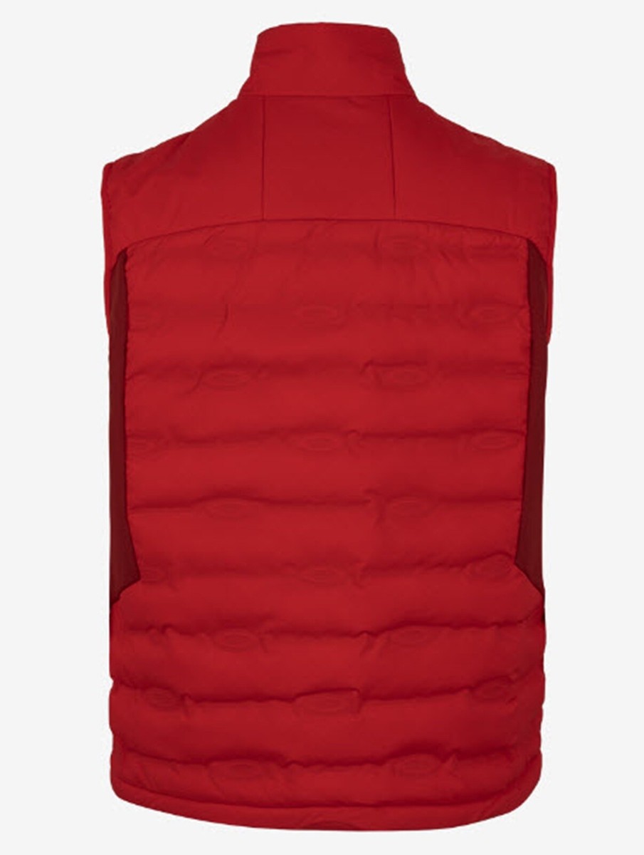 OAKLEY Men ELLIPSE RC Quilted Vest Red Training GYM Top Jackets