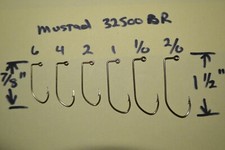 Mustad 32500 BR Skippy Bend SICKLE JIG HOOKS 100 pk BRONZE Choose Size