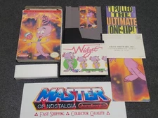 NES Nintendo WIDGET Complete CIB Box Game POSTER Rare ATLUS Reg Card